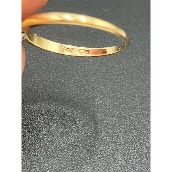 Kay Jewelry Vint Estate Prong Pear 14K Gold Solitaire .30-.40 Diamond Ring Sz 8 - Picture 14 of 16